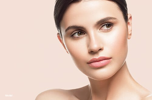 Female Model with beautiful facial features