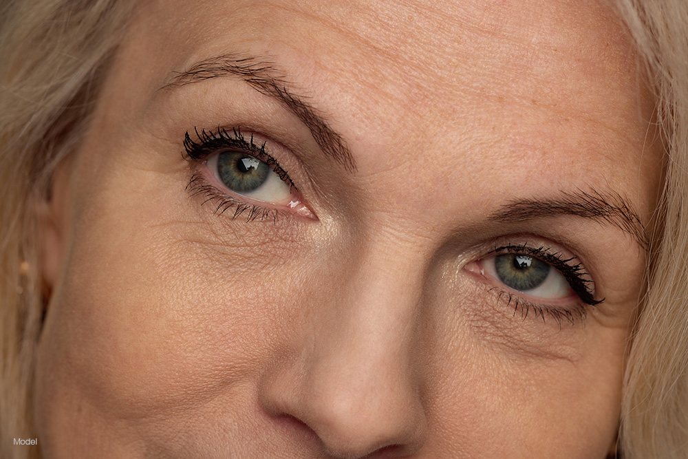 Up close of a mature woman's eyes